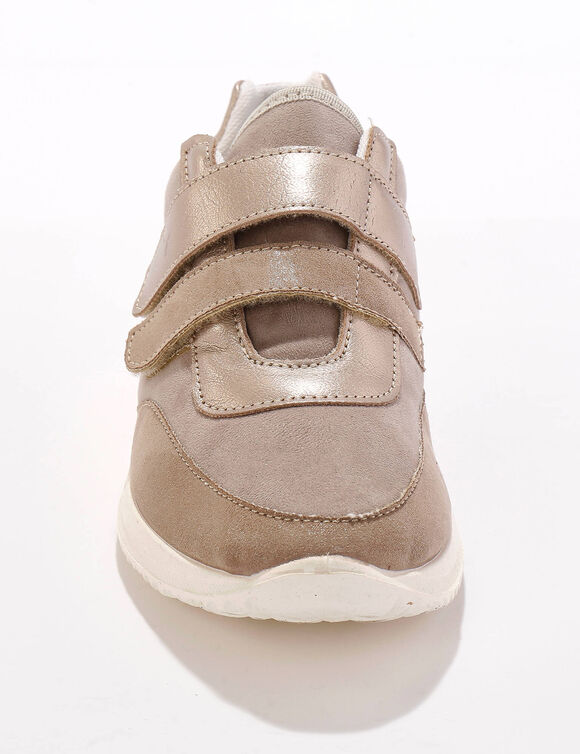 Sneakers met scratchsluiting, in rekbaar materiaal, speciaal voor gevoelige voeten (beige) Sneakers met scratchsluiting, in rekbaar materiaal, speciaal voor gevoelige voeten (beige)